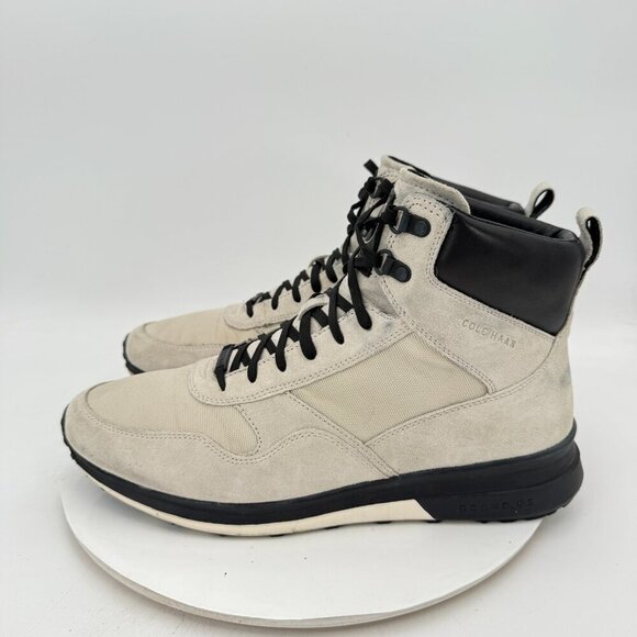 Cole Haan Grandpro Men Size 11.5M C30598 Light Grey Suede Black Hiker Boot - Picture 1 of 12